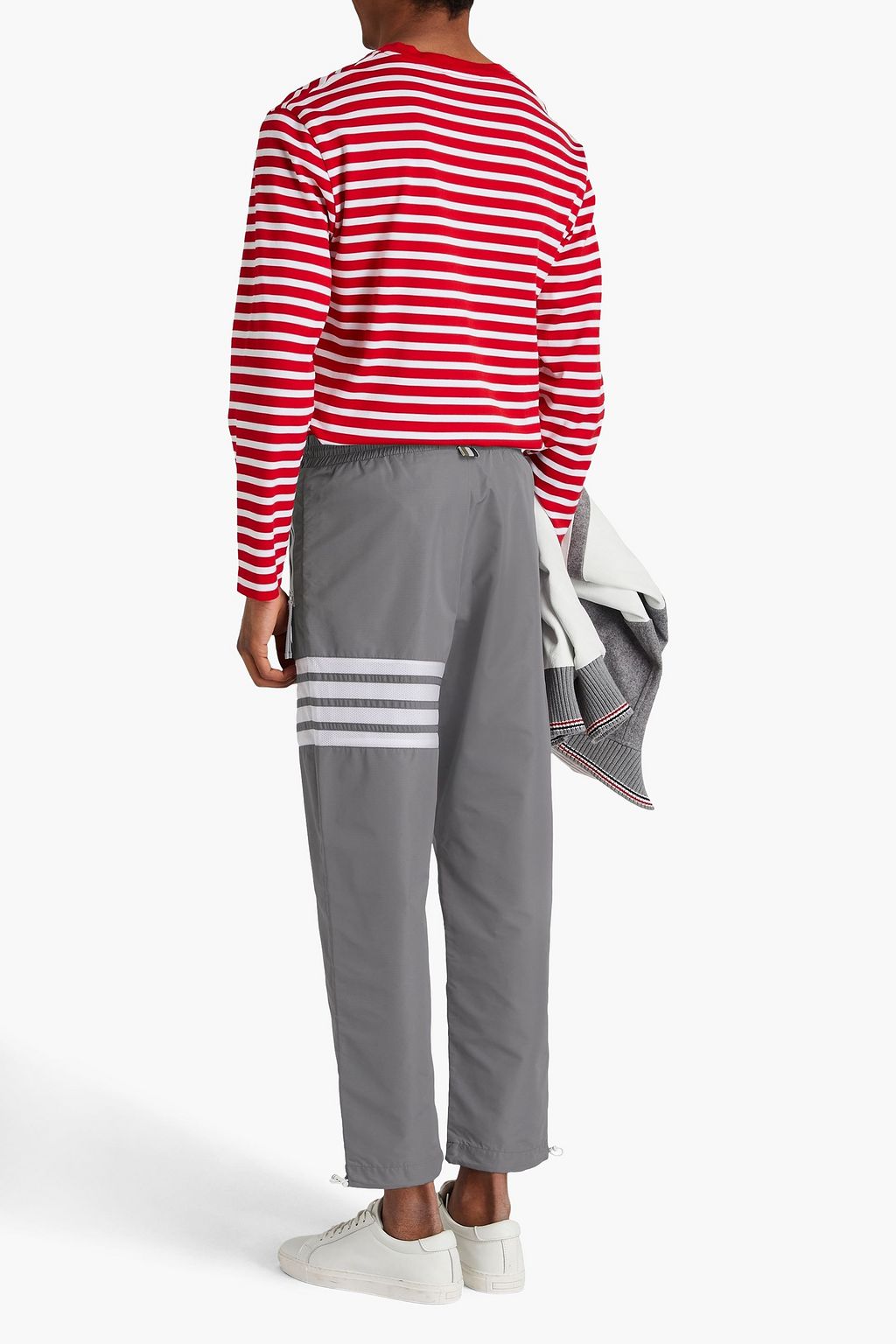 THOM BROWNE Striped ripstop track pants