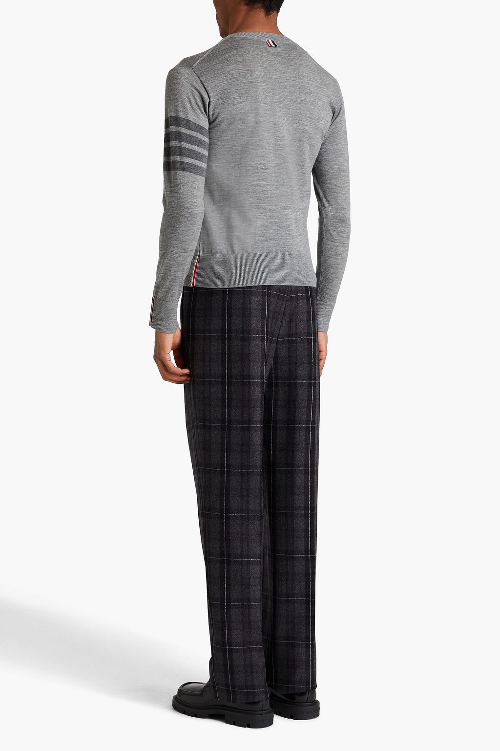 THOM BROWNE Striped merino wool sweater