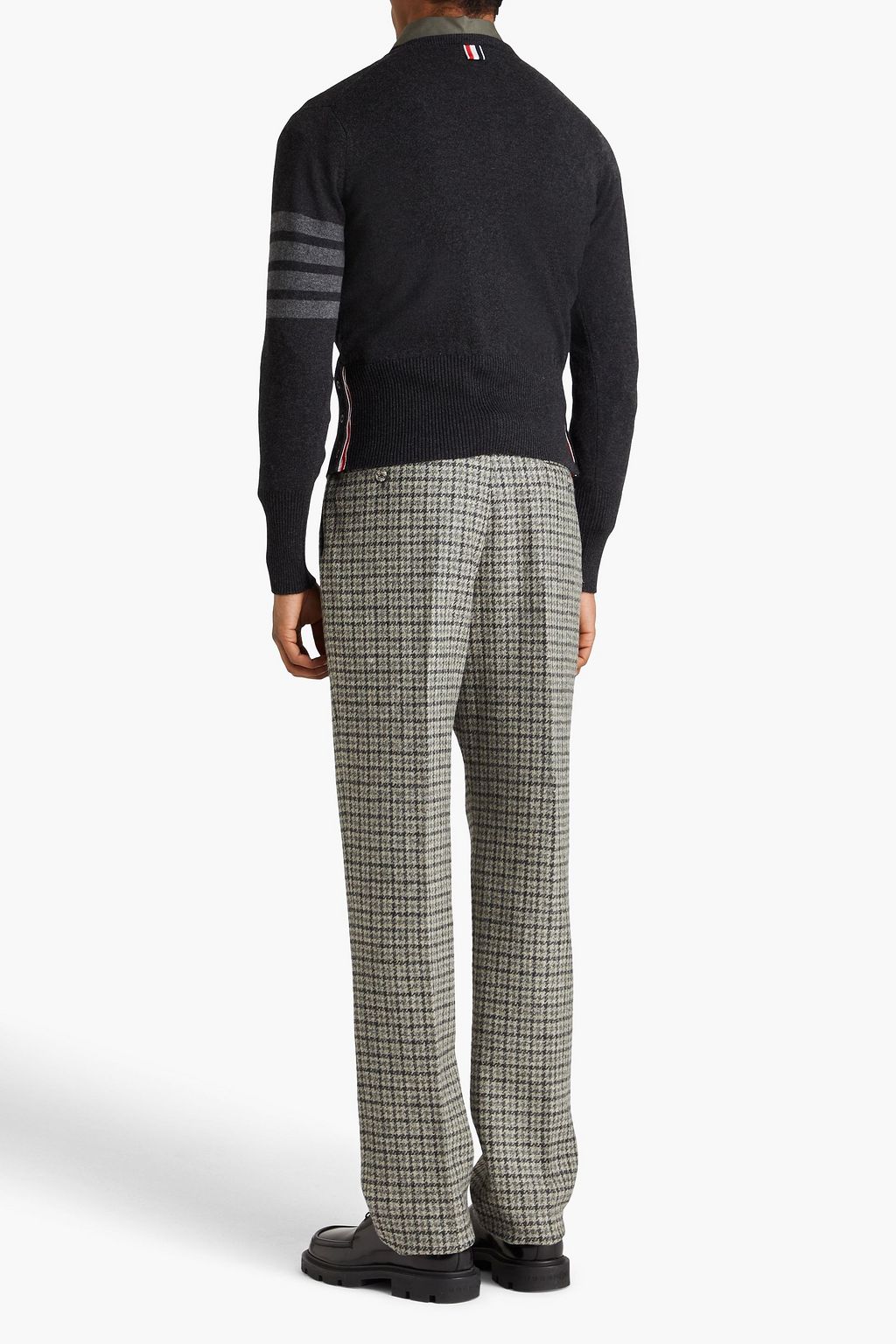THOM BROWNE Striped cashmere cardigan