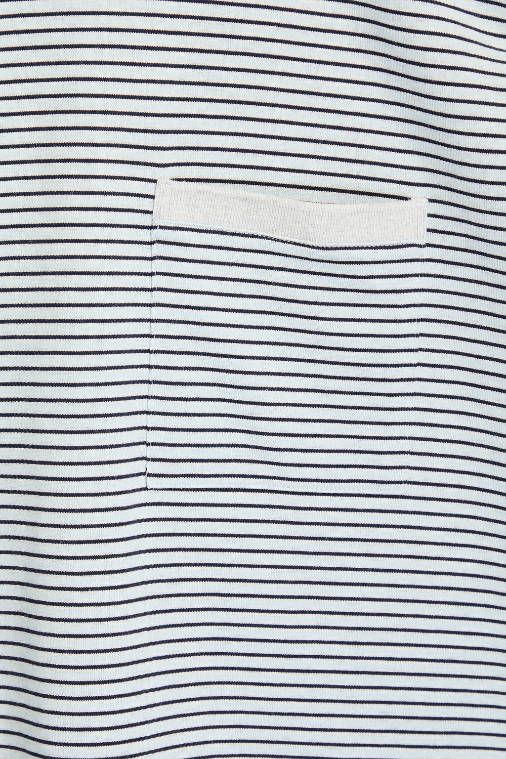 THOM BROWNE Striped cotton-poplin shirt