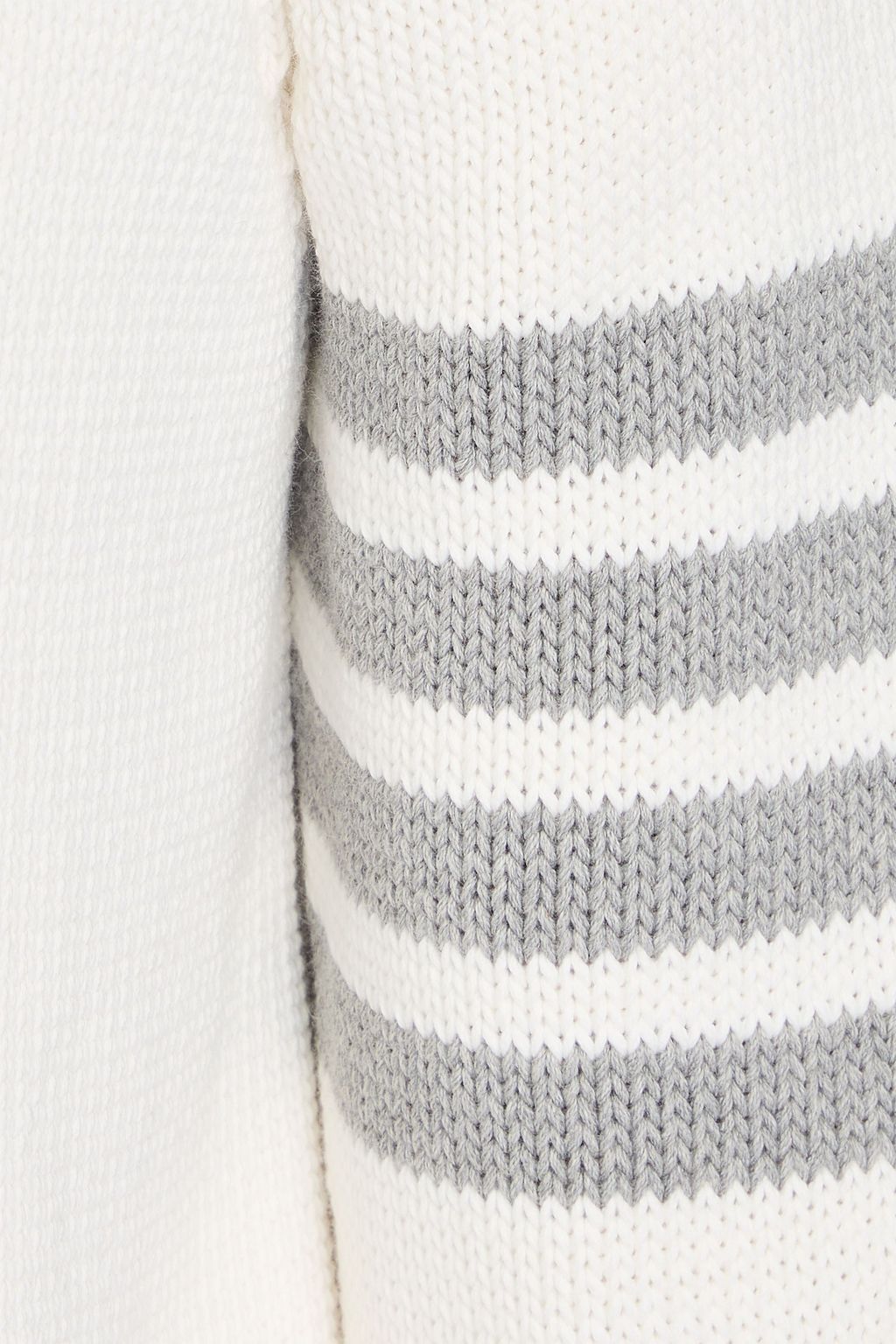 THOM BROWNE Striped cotton cardigan