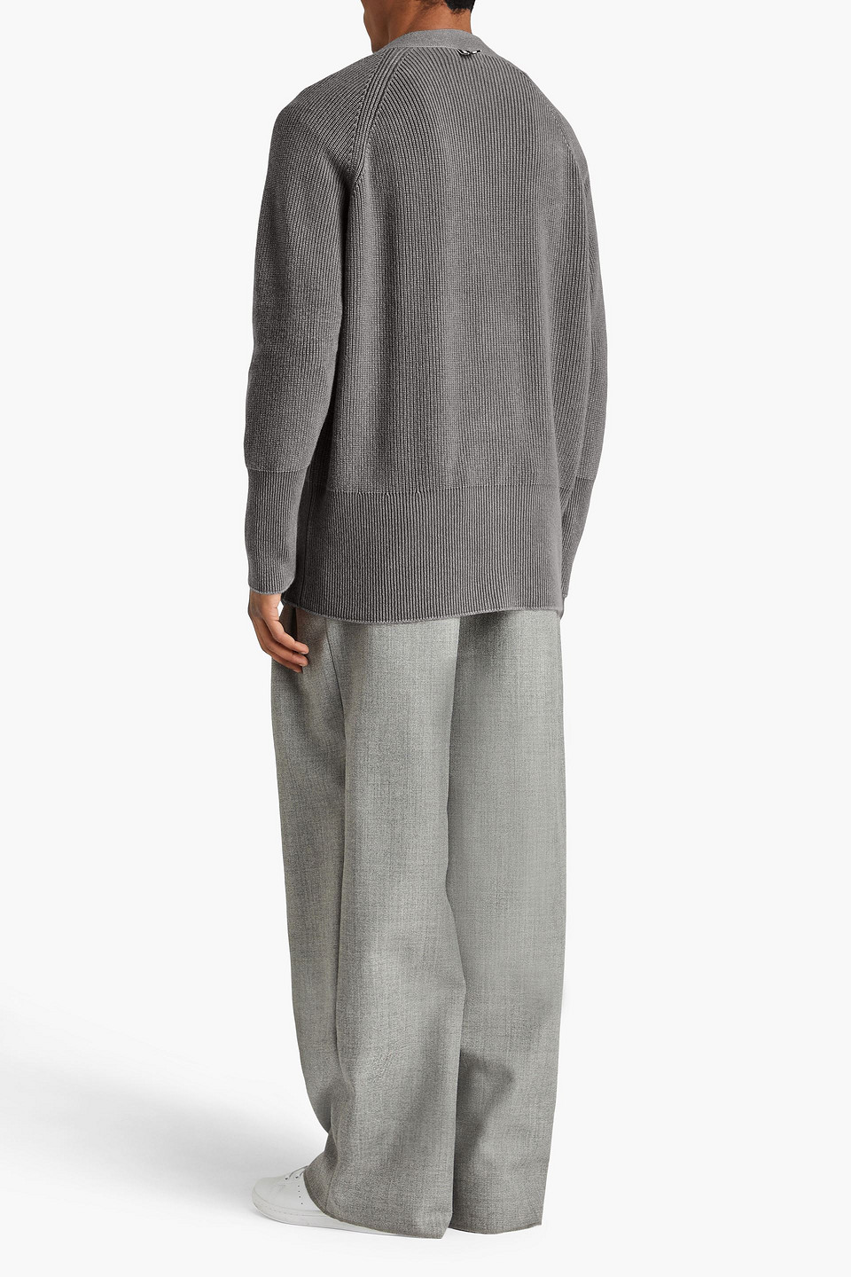  Thom Browne - Cardigan Aus Geripptem Kaschmir - Grau - 00 