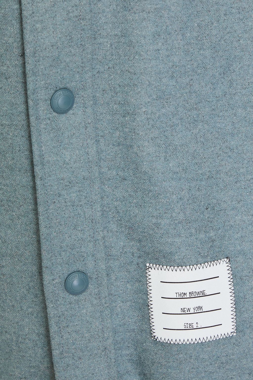THOM BROWNE Striped wool and cashmere-blend flannel overshirt
