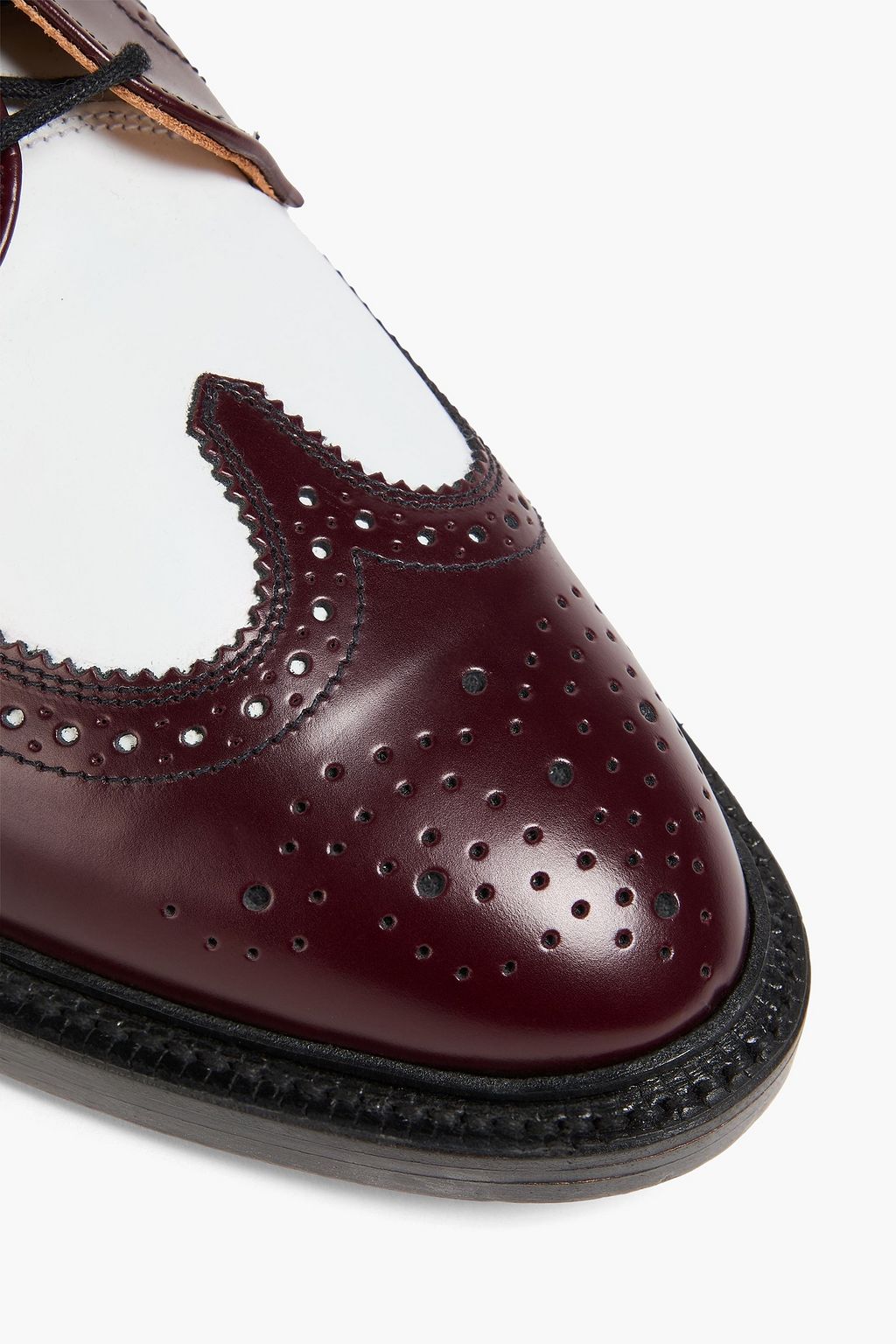 THOM BROWNE حذاء بروغ من الجلد بلونين
