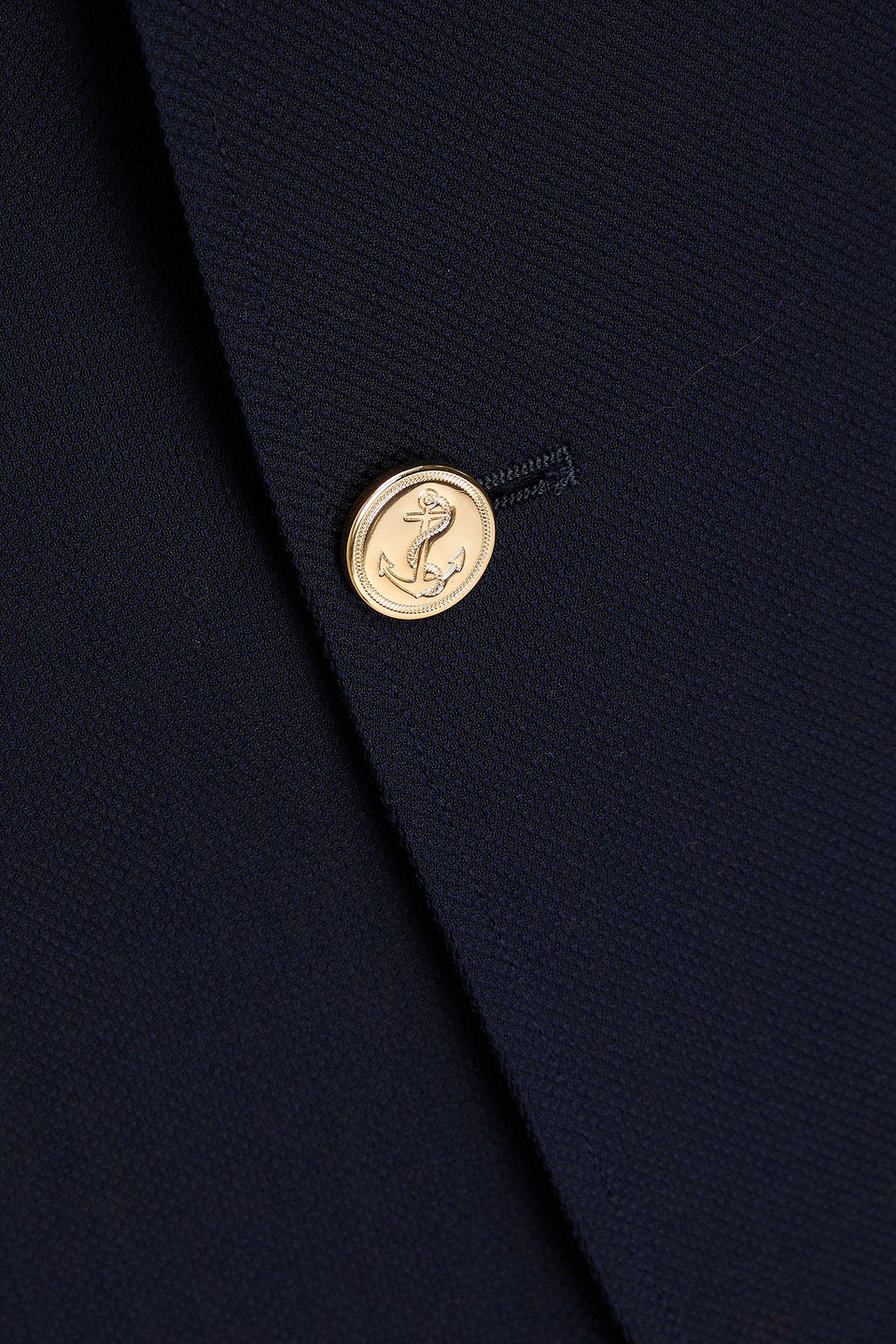 Shop Thom Browne Wool-piqué Blazer In Navy