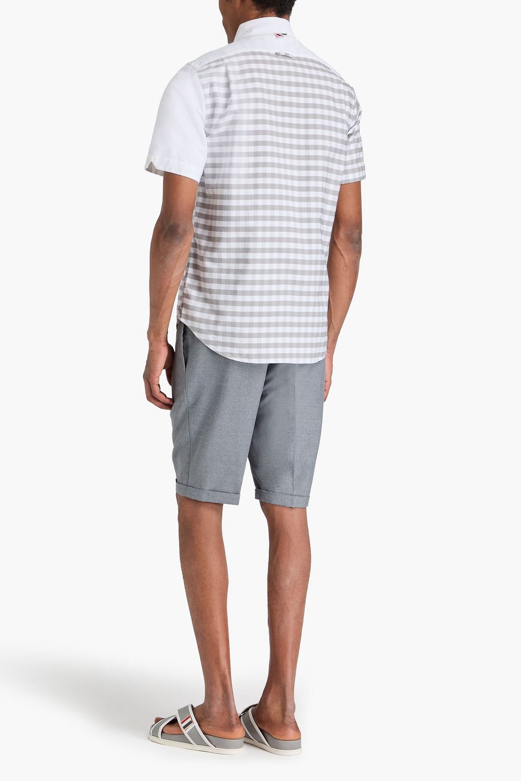 THOM BROWNE Gingham cotton Oxford shirt