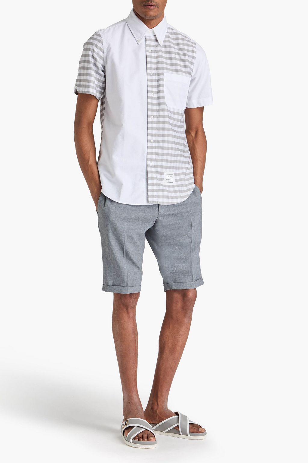THOM BROWNE Gingham cotton Oxford shirt