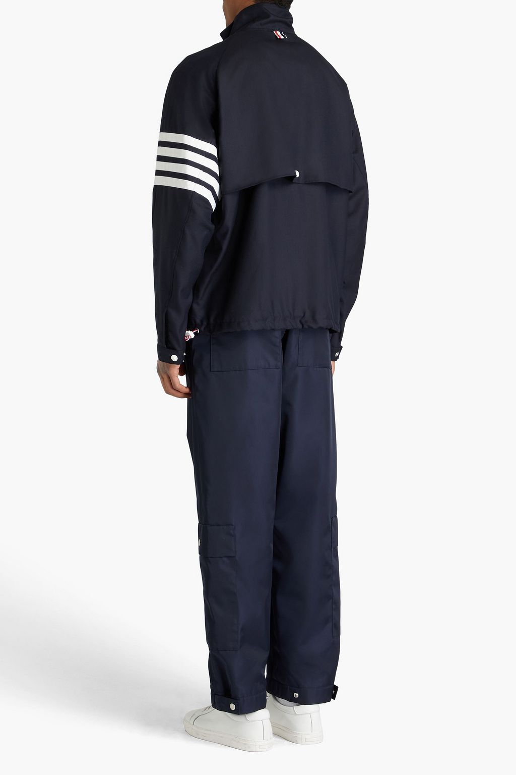 THOM BROWNE Striped wool-twill jacket