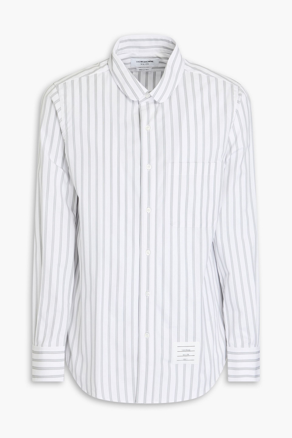 Thom Browne - Striped cotton-poplin shirt - Gray - 4