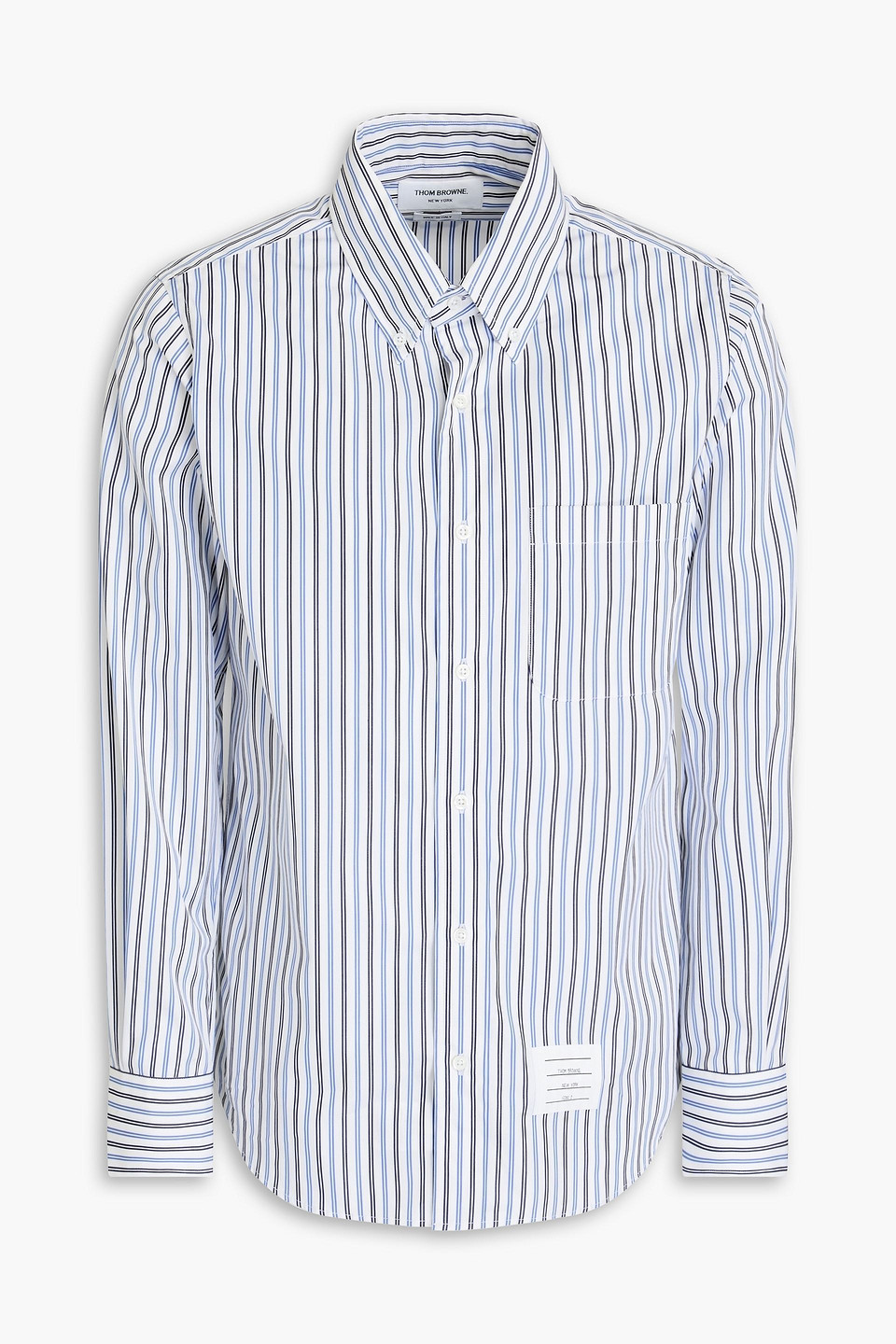 Thom Browne - Striped cotton-poplin shirt - Blue - 1