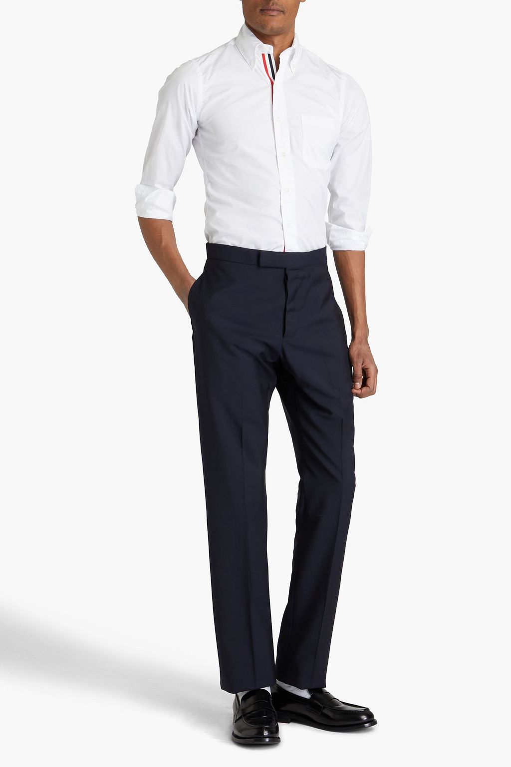 THOM BROWNE Cotton-poplin shirt