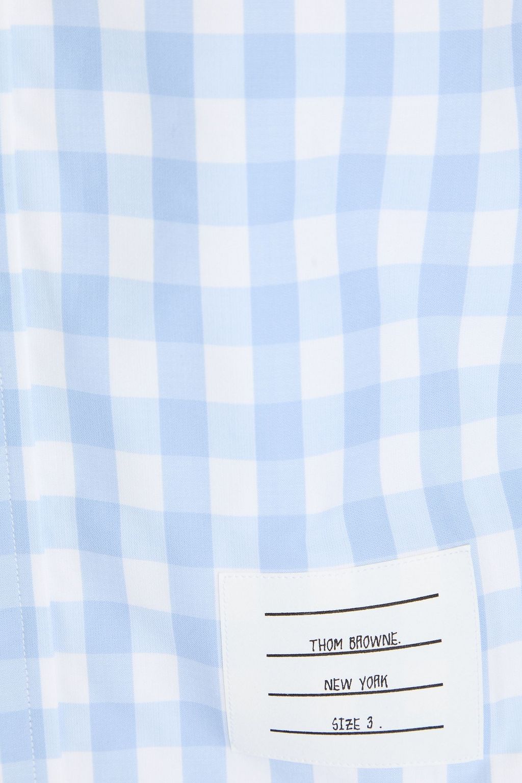 THOM BROWNE Gingham cotton-blend poplin shirt