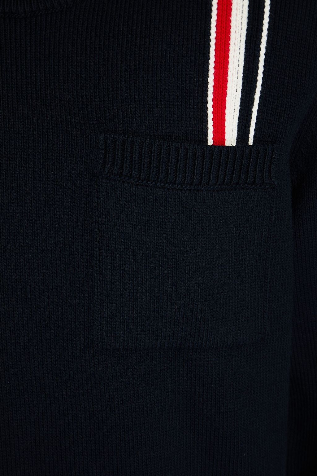 THOM BROWNE 스트라이프 코튼 스웨터