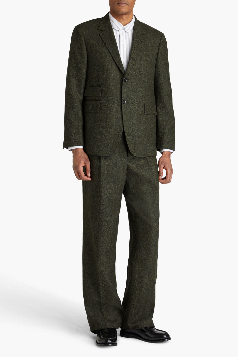  Thom Browne - Anzugjacke Aus Woll-tweed - Grün - 2 