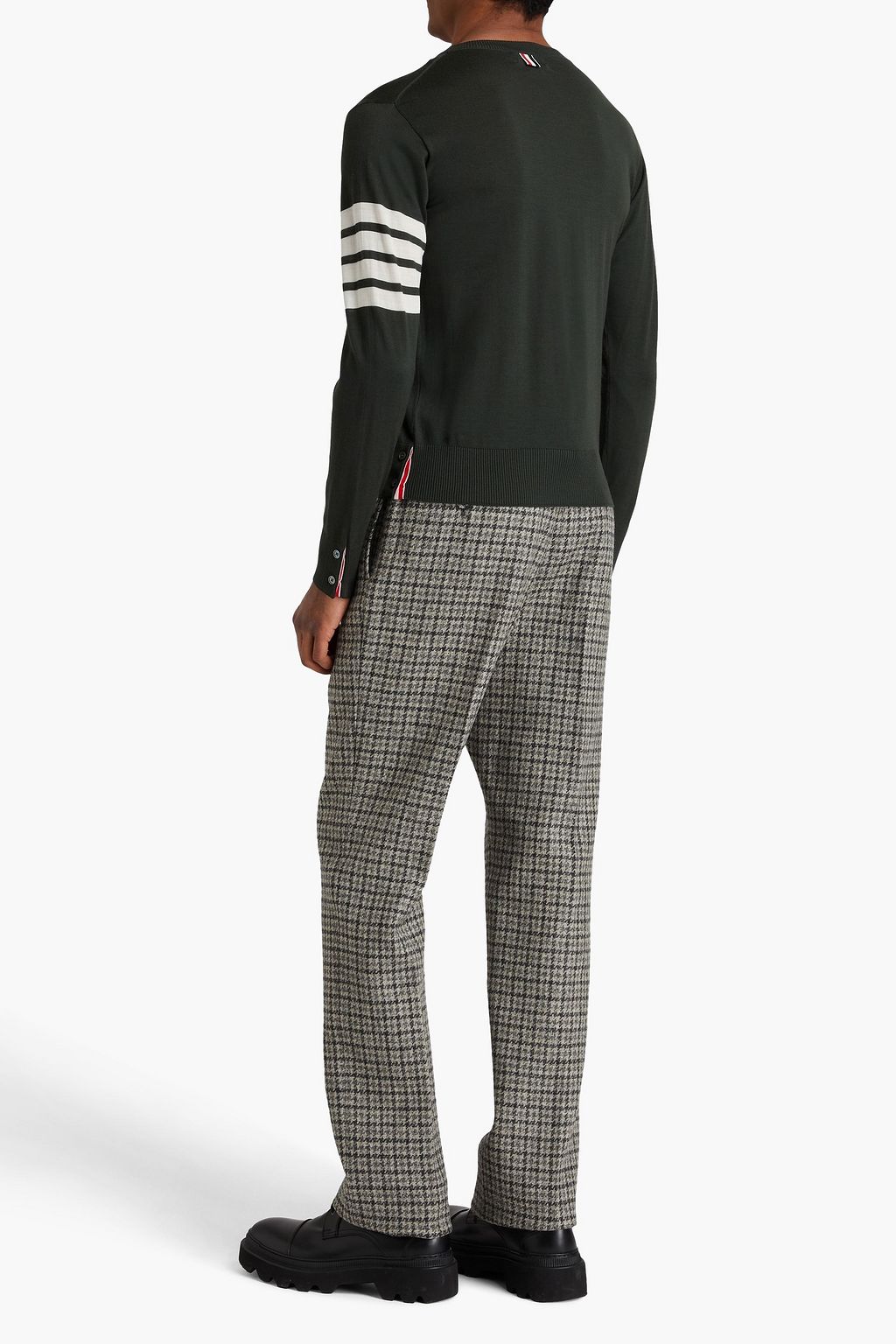 THOM BROWNE Striped merino wool sweater