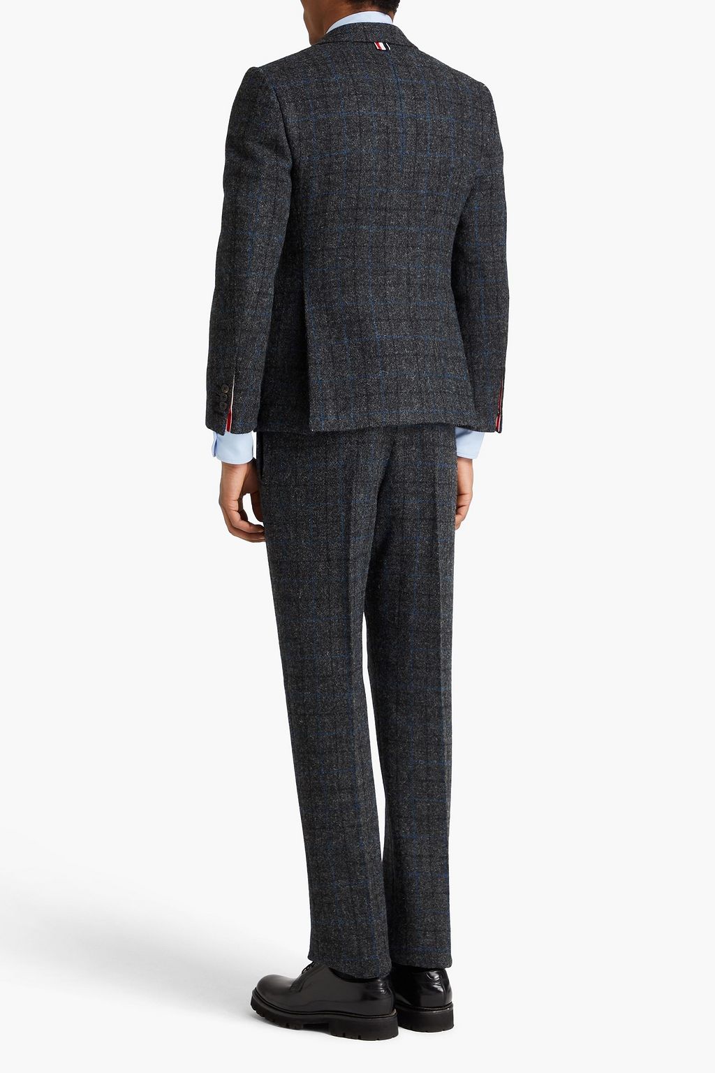 THOM BROWNE بدلة من صوف تويد مزينة بنقشة مربعات