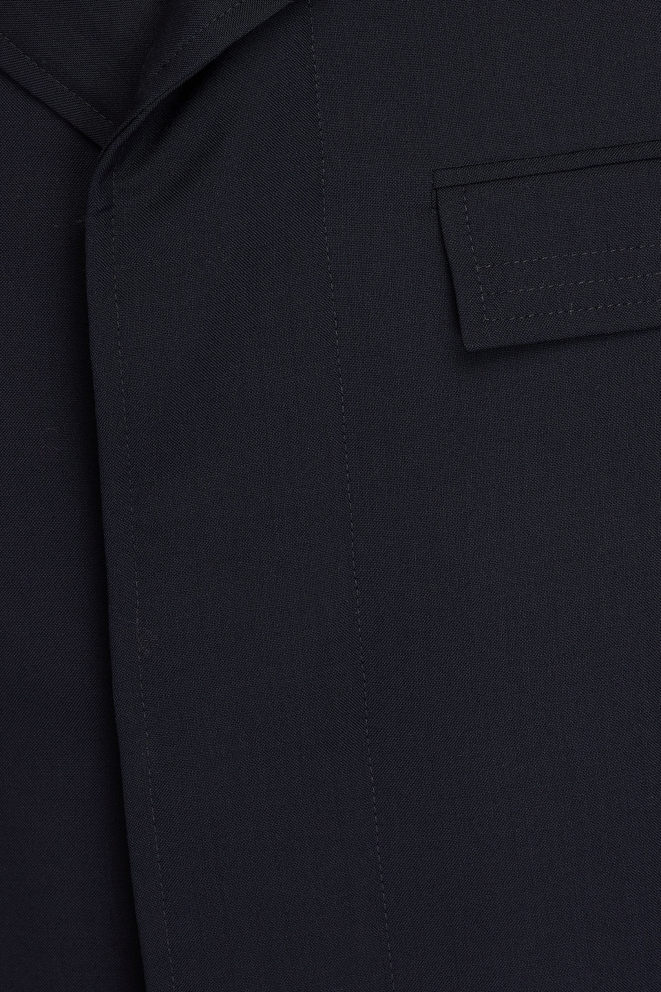 Thom Browne Striped Wool Coat In Navy