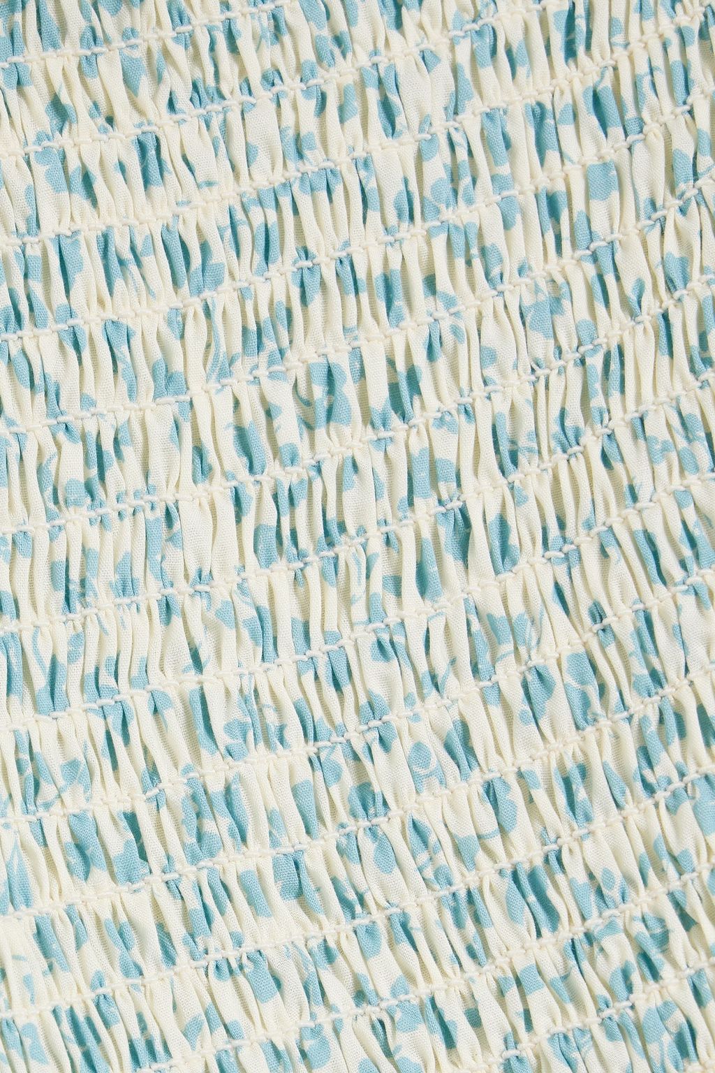 SOLID & STRIPED فستان "ذا كوريننا" طويل من قطن فوال بتأثير مزموم مزين بطبعات