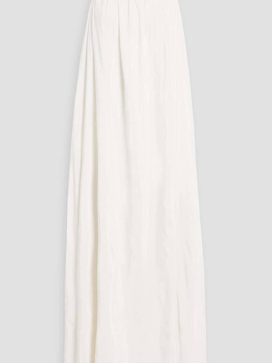 the sarai crepe de chine maxi slip dress