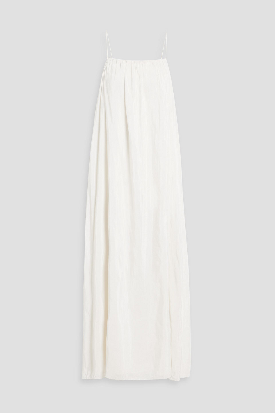 Solid & Striped The Sarai Crepe De Chine Maxi Slip Dress In Ecru