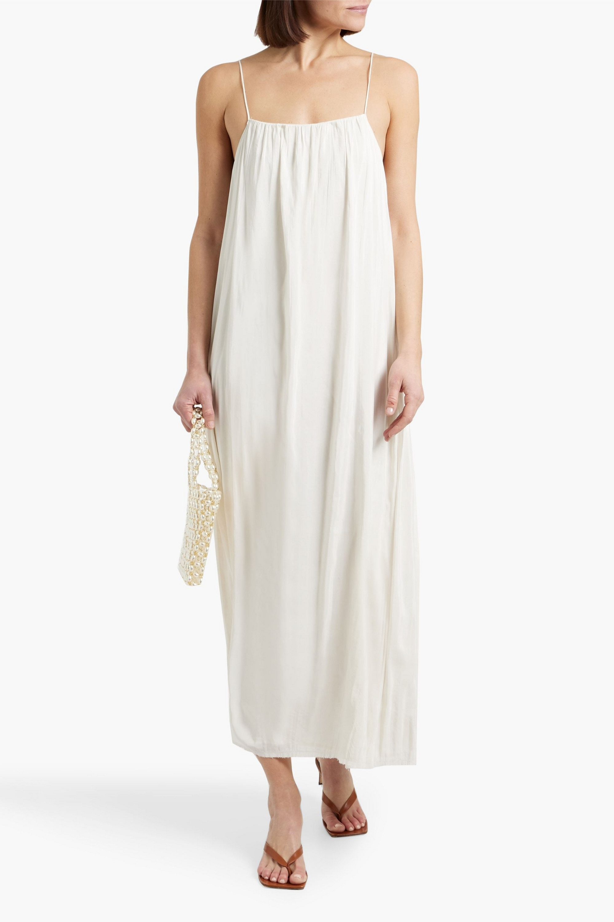 Solid & Striped The Sarai crepe de chine maxi slip dress