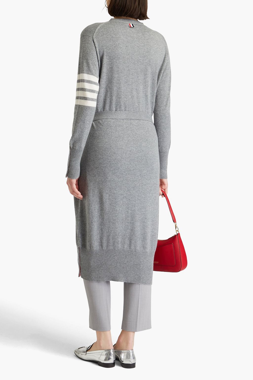 THOM BROWNE كارديغان من الكشمير المخطط