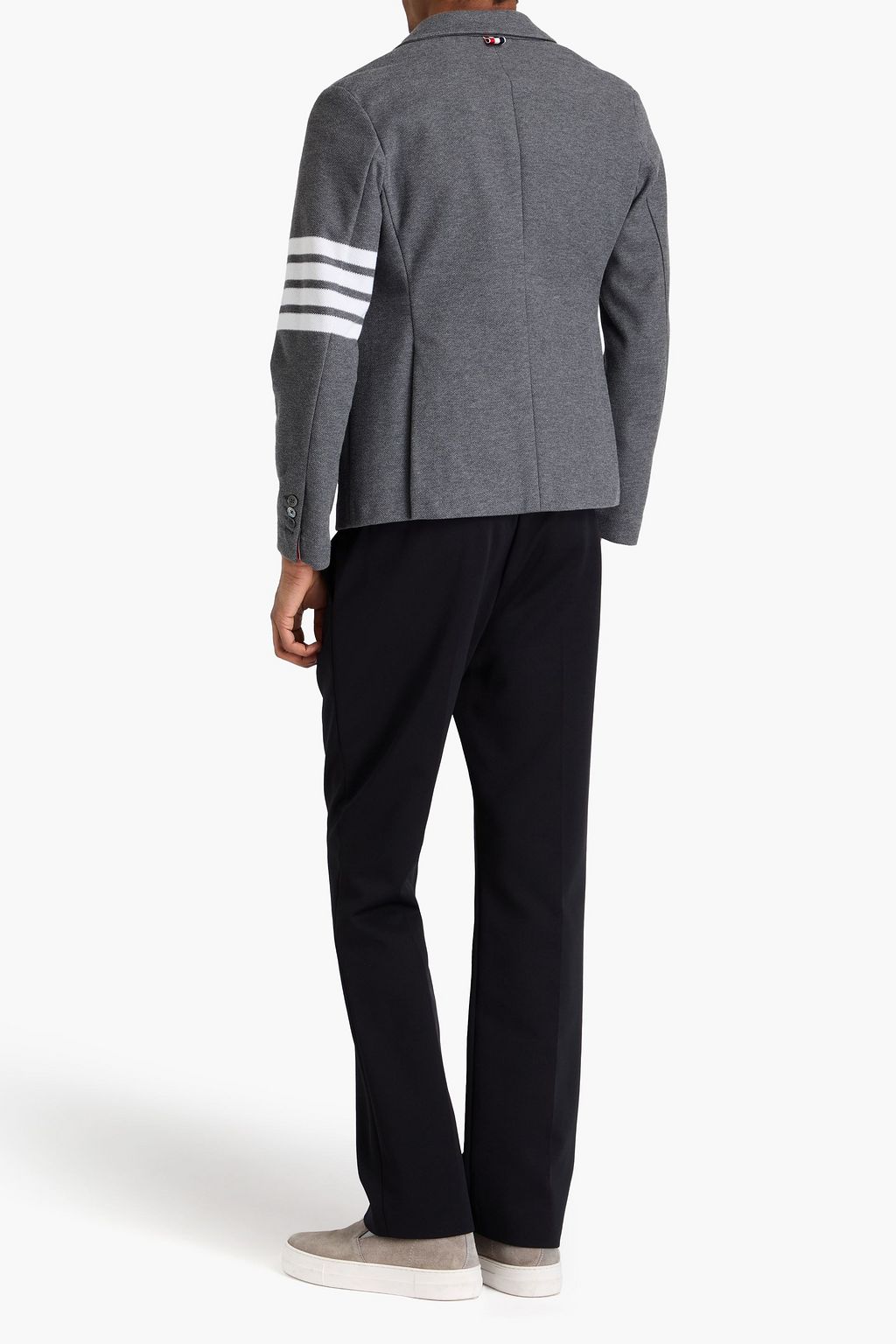 THOM BROWNE Striped cotton-piqué blazer
