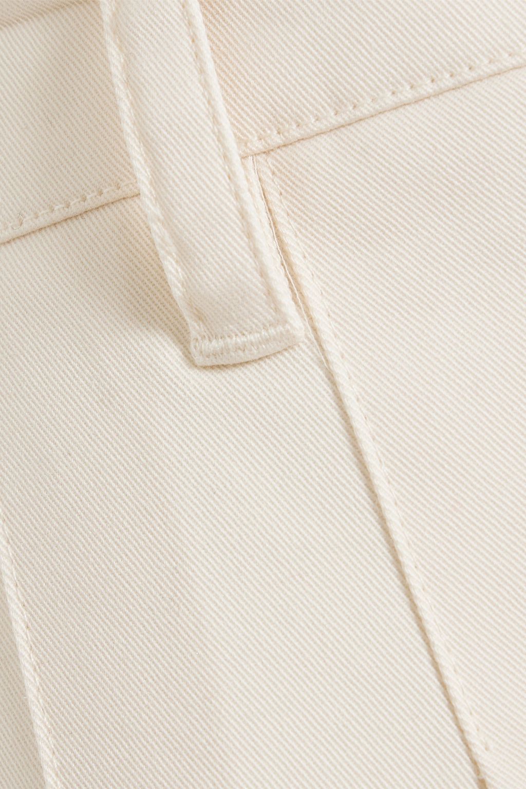 SOLID & STRIPED The Taline pleated cotton-twill tapered pants