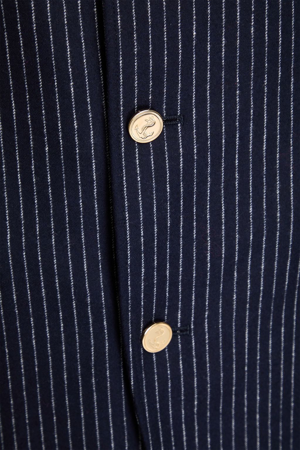 THOM BROWNE Pinstriped wool and cashmere-blend flannel jacket