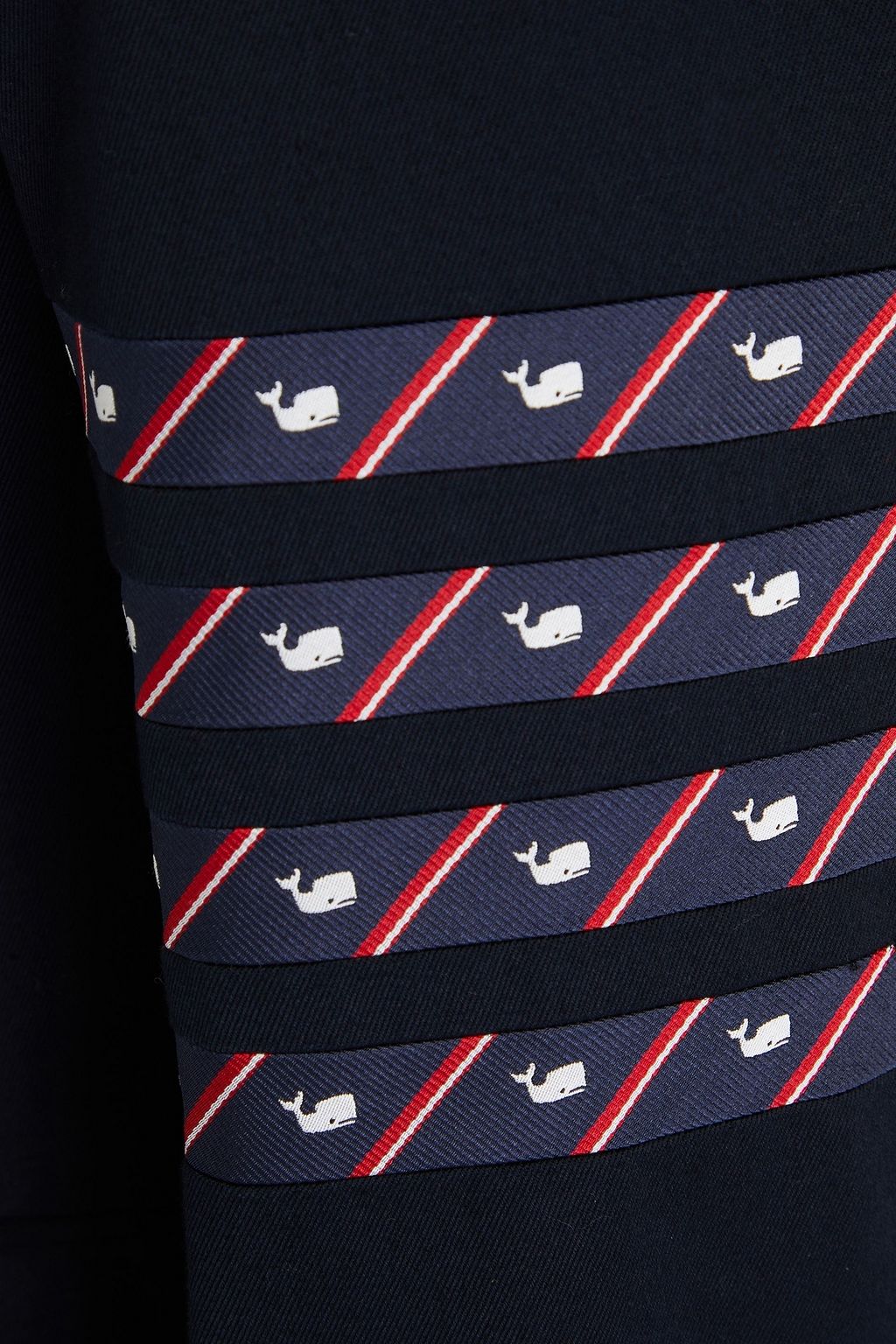 THOM BROWNE بليزر من القطن والتويل بتصميم مخطط