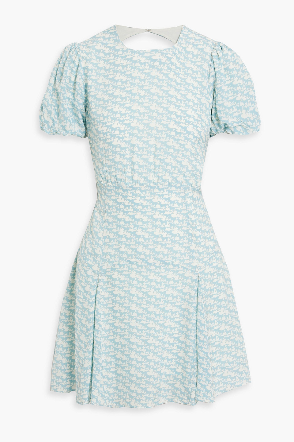 Solid & Striped The Gael Cutout Printed Crepe Mini Dress In Horse Print