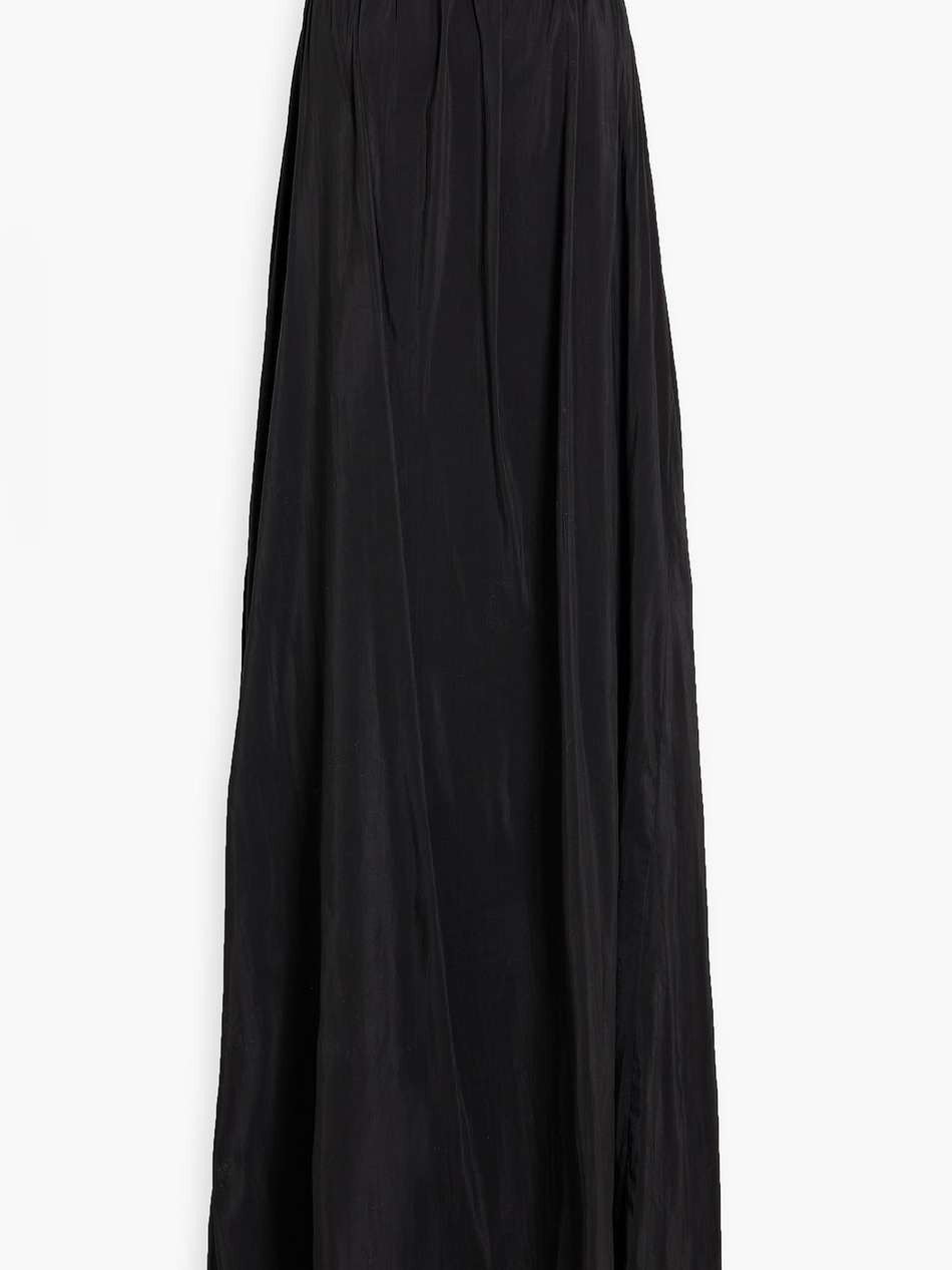 the sarai crepe de chine maxi slip dress