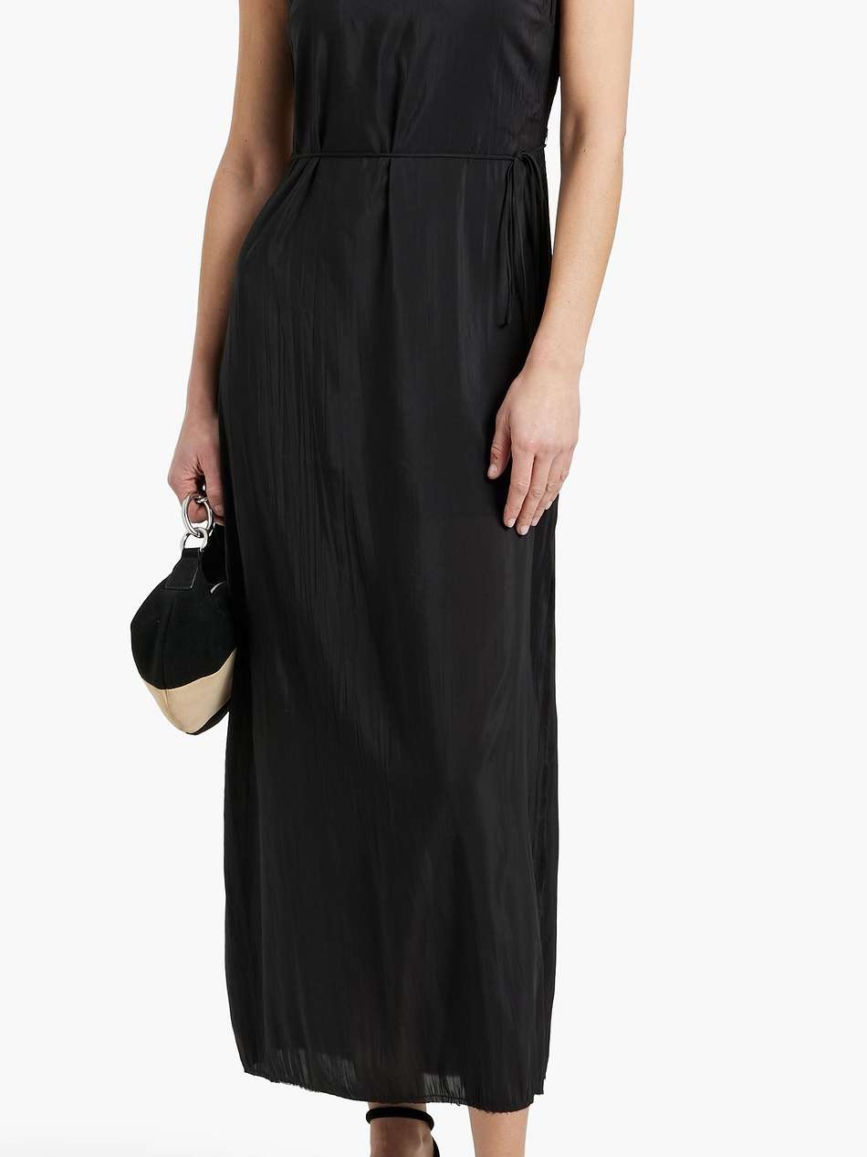 the lou crinkled crepe de chine midi dress