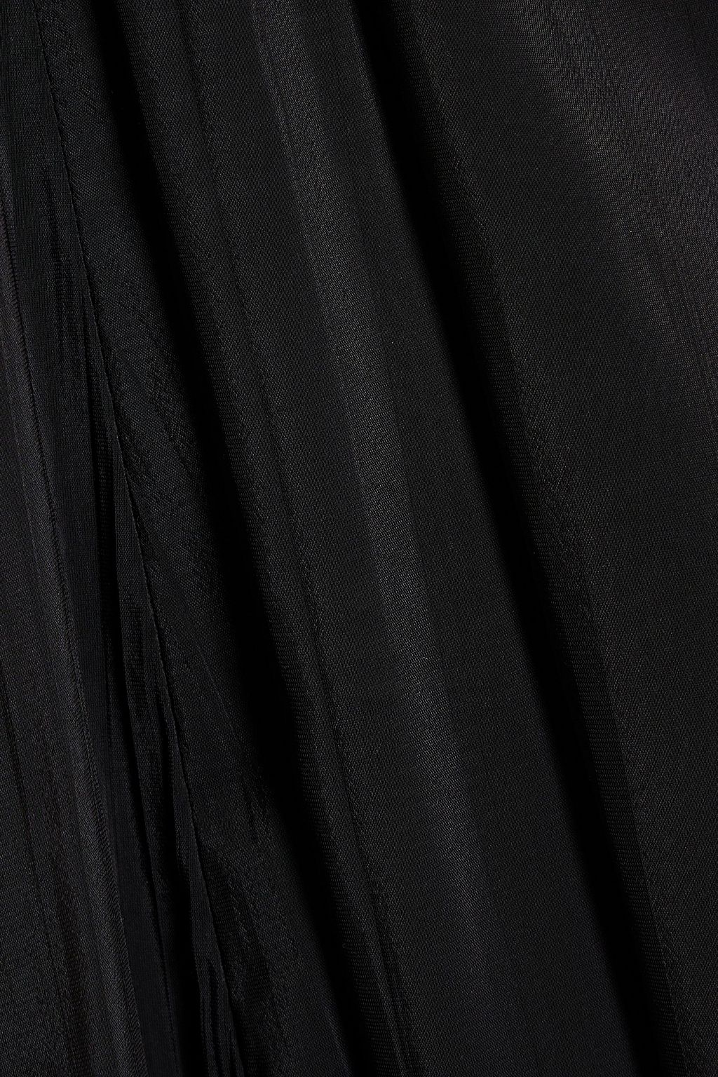 SOLID & STRIPED فستان متوسط الطول "ذا ميلي" من الحرير الصيني المجعد