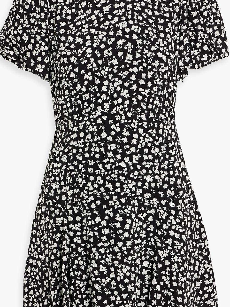 the gael cutout printed crepe mini dress