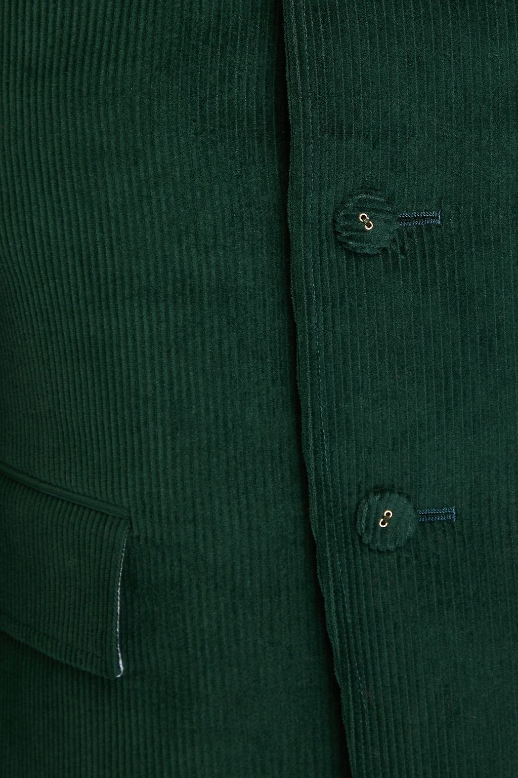 THOM BROWNE جاكيت من قطن مخمل مضلّع