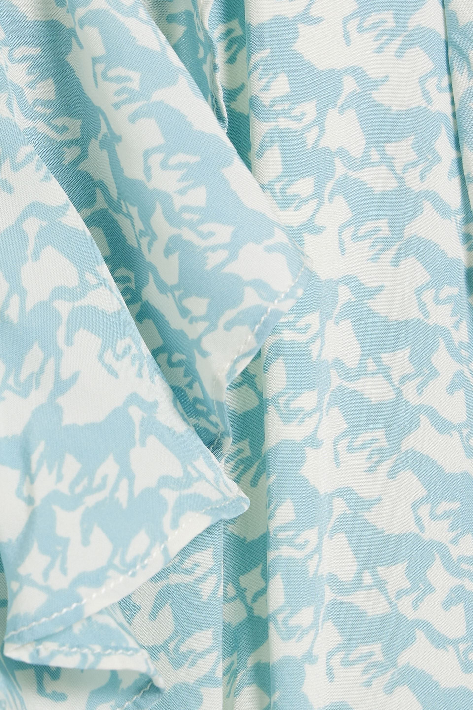 SOLID & STRIPED THE CALAIS RUFFLED PRINTED CREPE MIDI DRESS