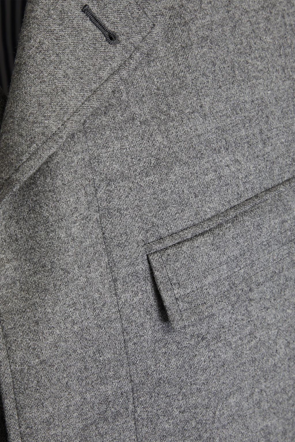 THOM BROWNE Wool-blend flannel coat