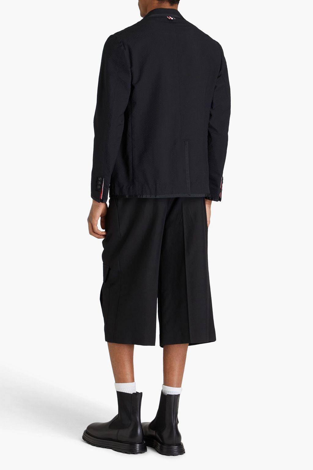 THOM BROWNE بليزر مصنوع من صوف سيرساكر