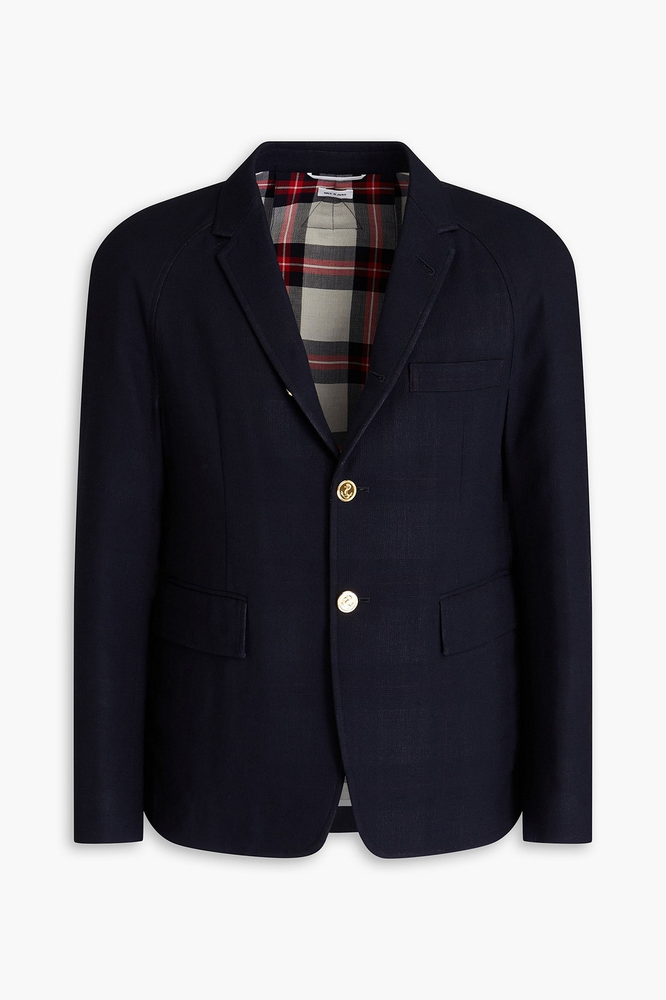 thom browne - crepe blazer - blue - 3