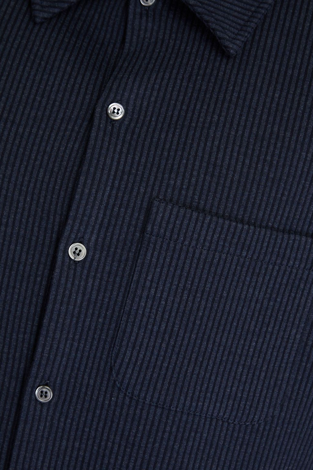 THOM BROWNE قميص خارجي من القطن بتصميم مخطط