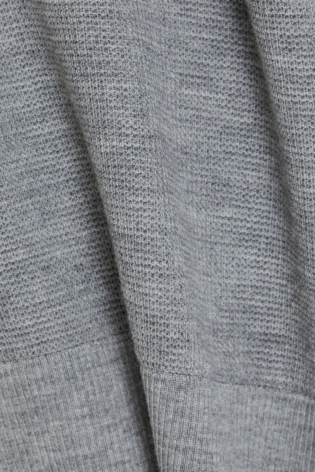 THOM BROWNE Striped wool-piqué polo shirt