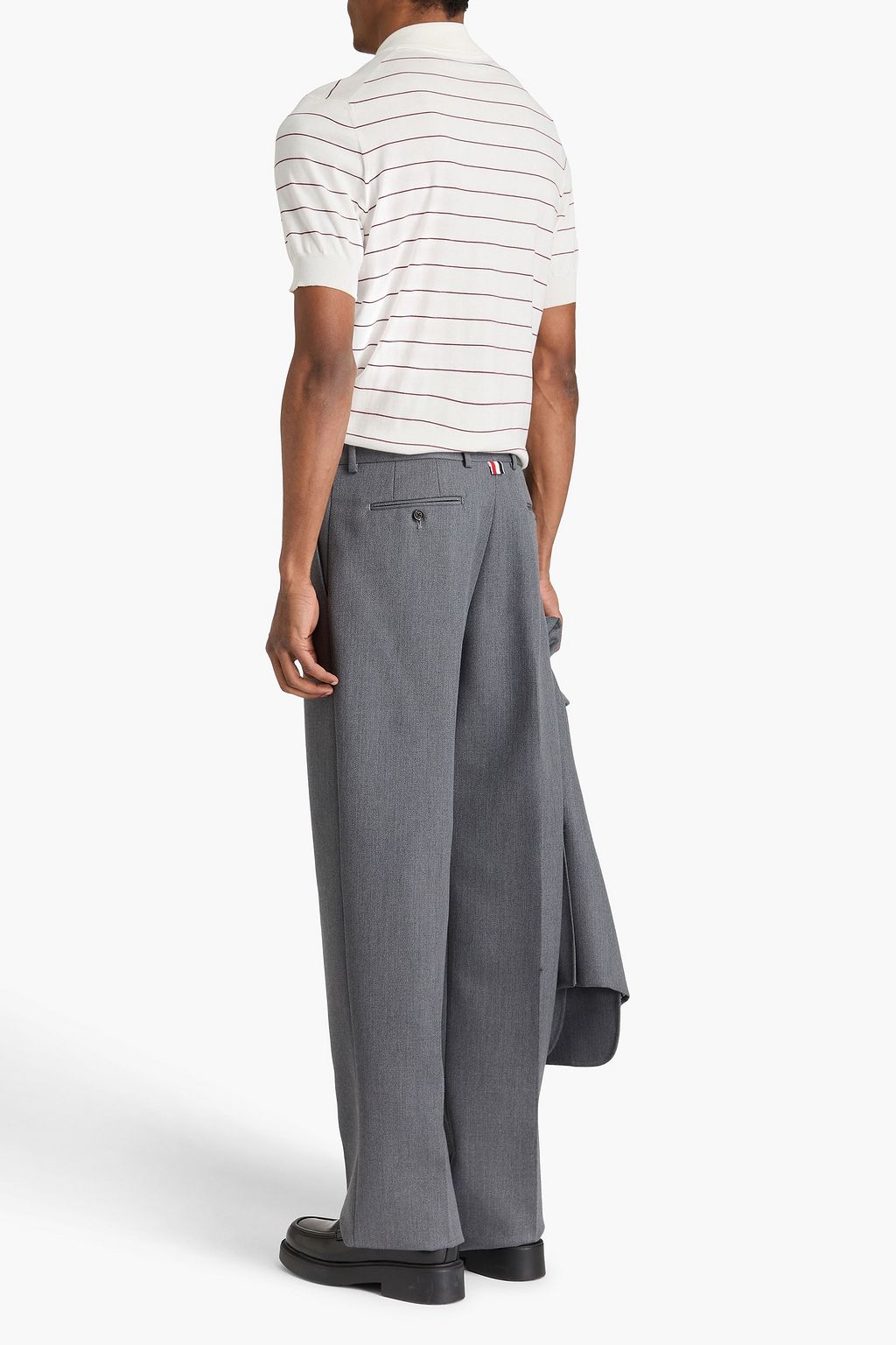 THOM BROWNE بنطال من التويل المصنوع من الصوف
