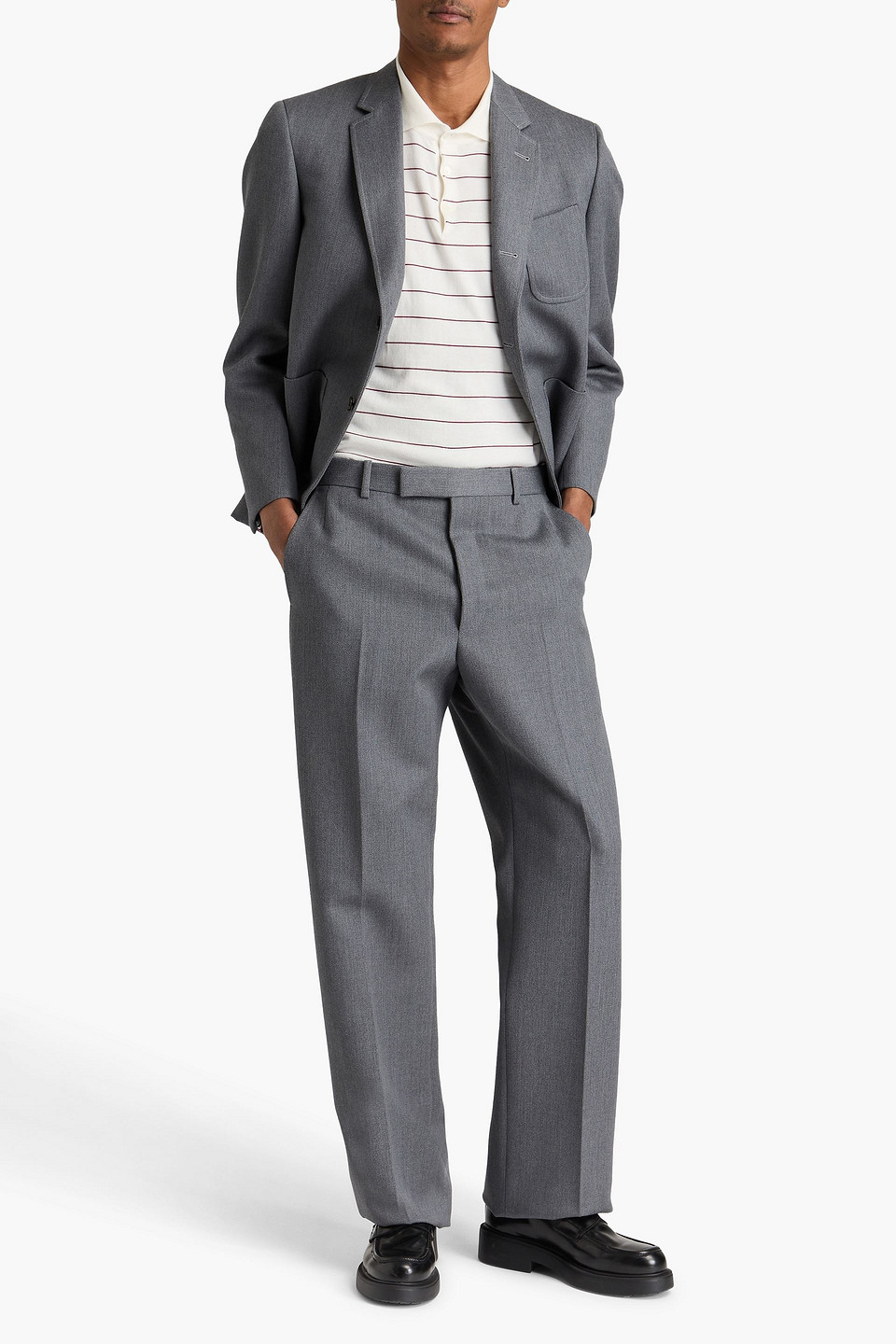 Thom Browne Wool-twill Pants In Gray