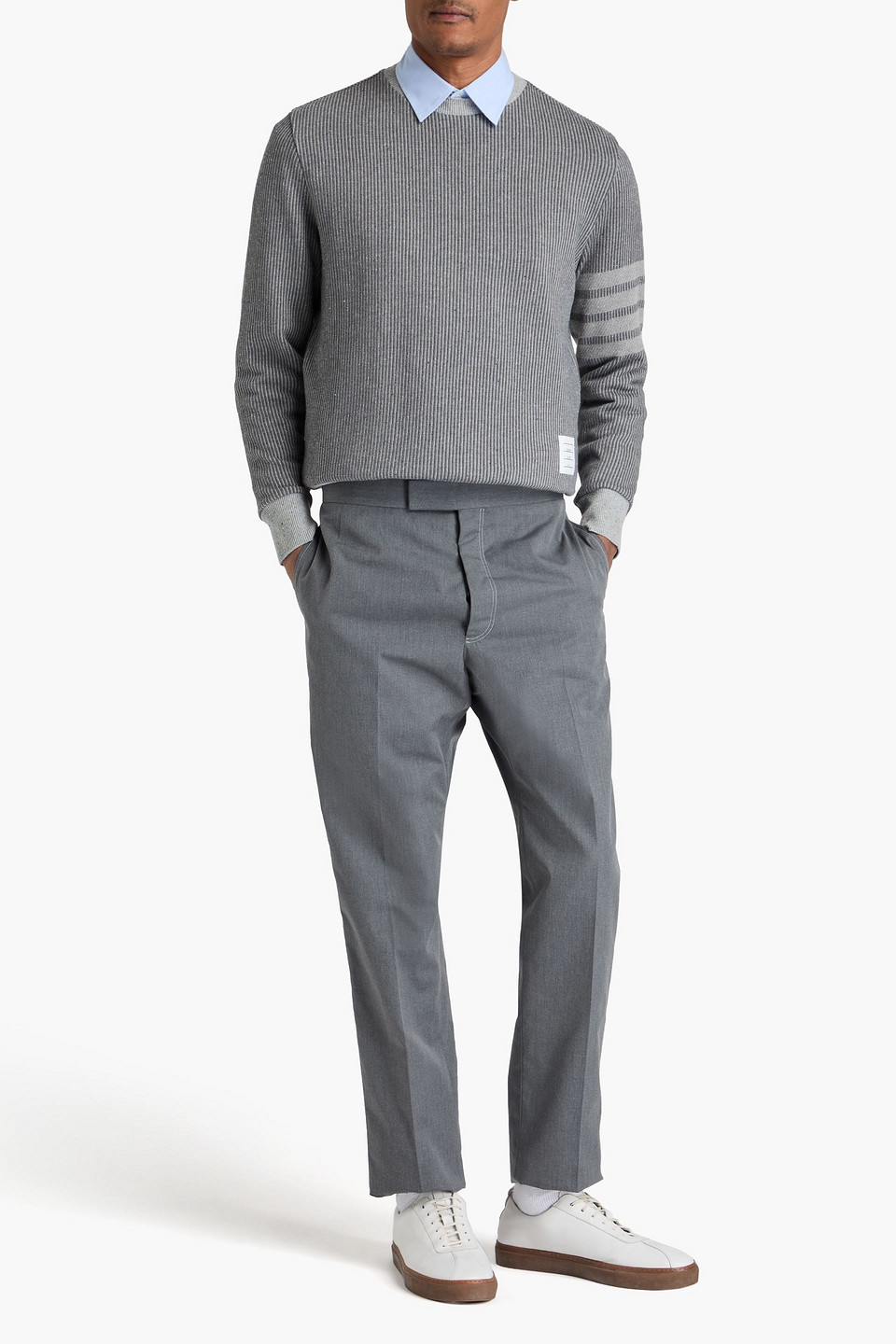 Thom Browne Tweed Pants In Gray