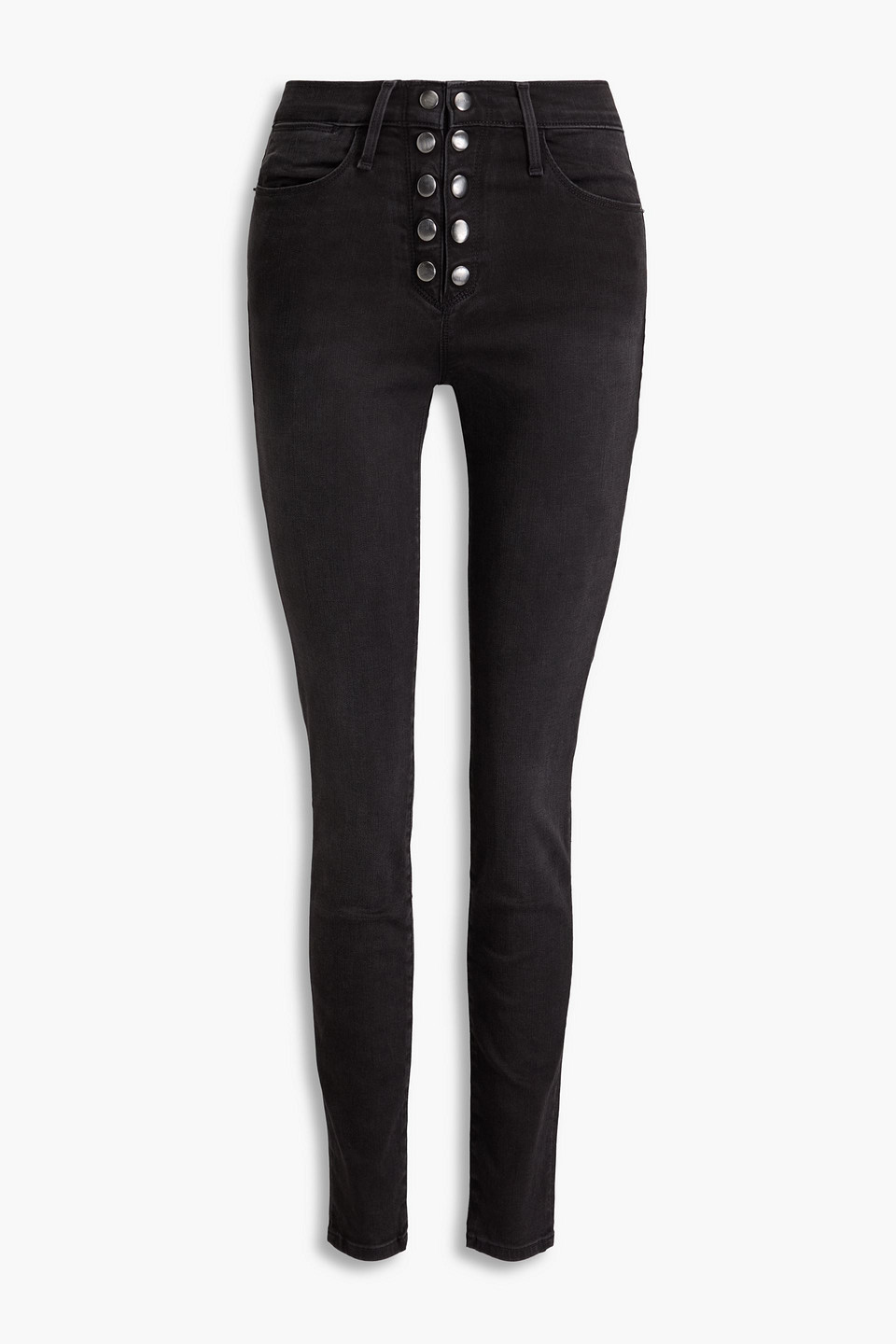 Frame Le High Skinny Hoch Sitzende Skinny Jeans In Schwarz