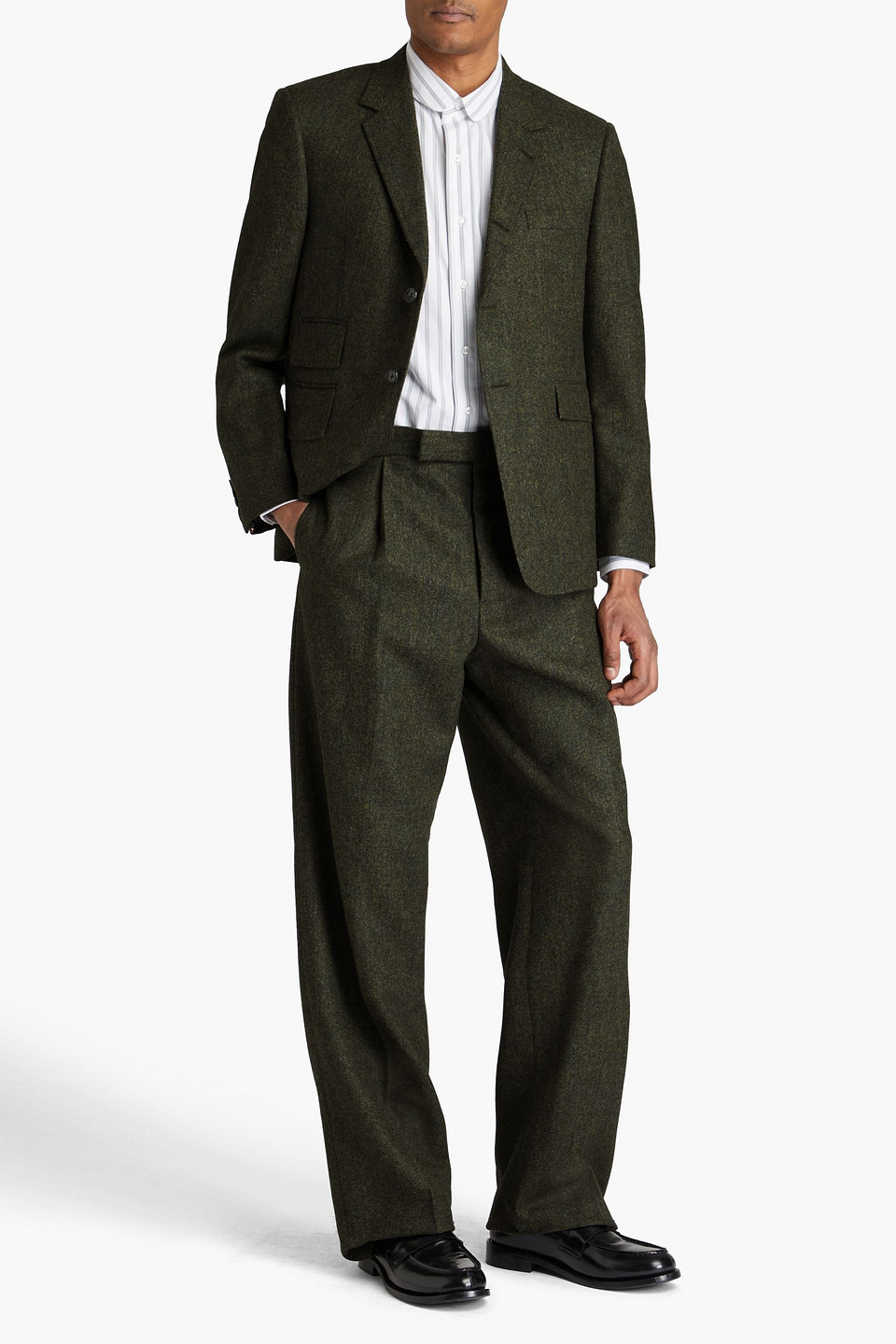  Thom Browne - Anzughose Aus Donegal-woll-tweed - Grün - 2 