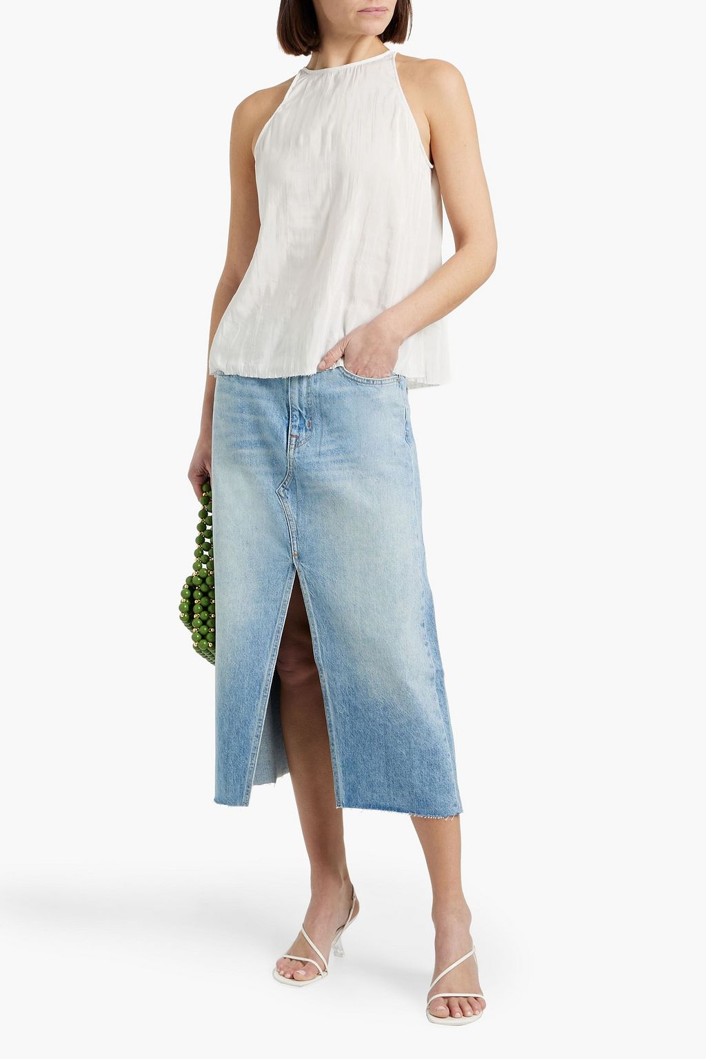SOLID & STRIPED بلوزة "ذا ميلي" من الفوال برباط خلفي