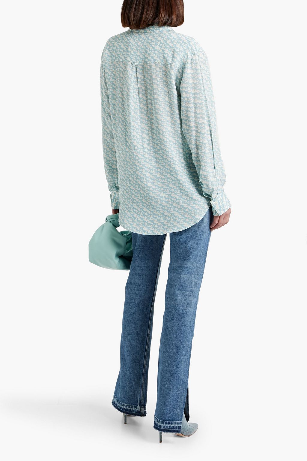 SOLID & STRIPED قميص "ذا ديلمور" من الكريب مزين بطبعات