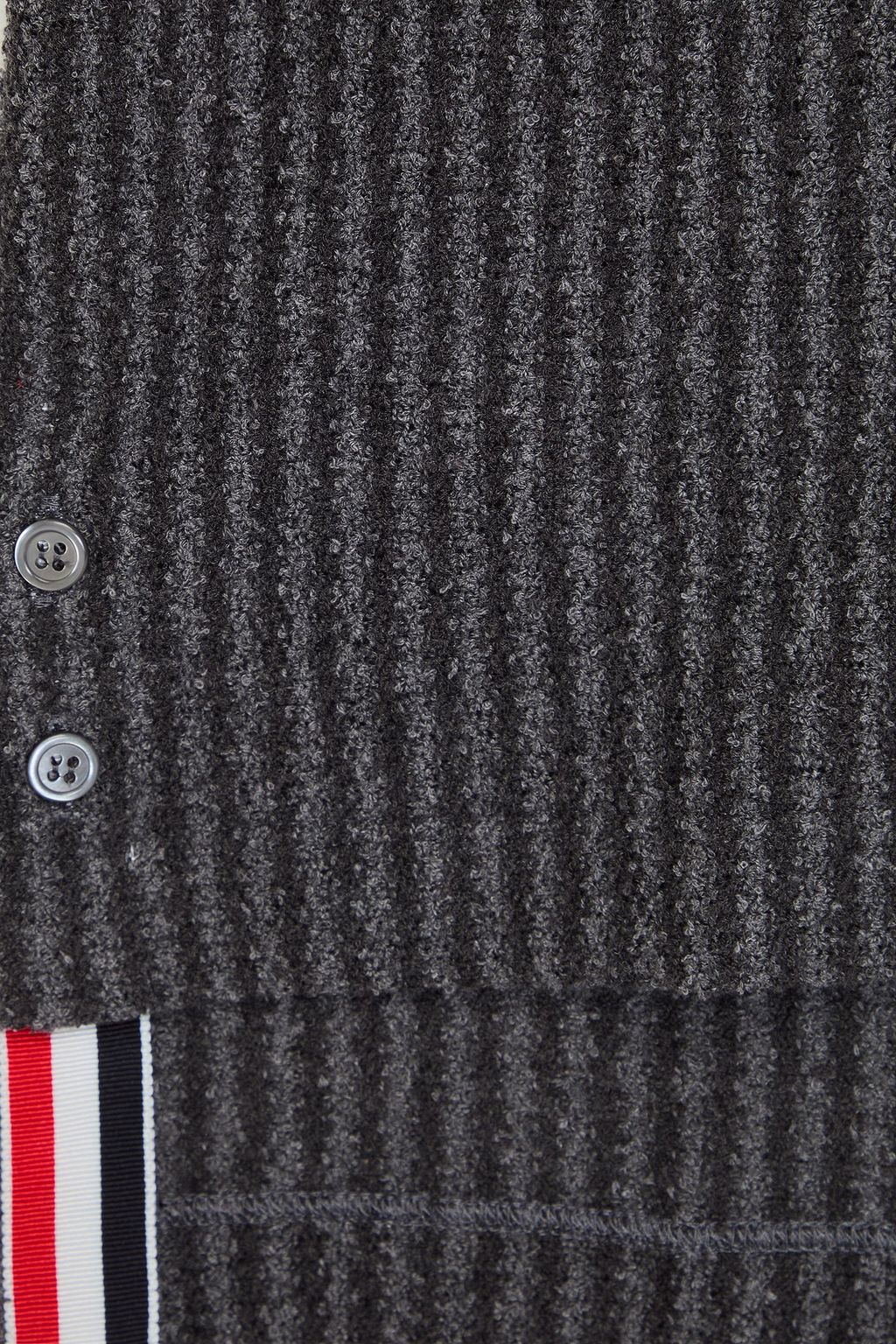 THOM BROWNE قميص من مزيج القطن بحبكة بوكليه ومخطط